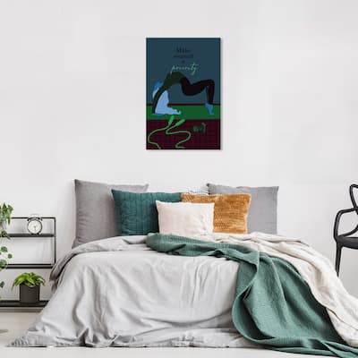 Wynwood Studio Canvas Sports and Teams You are a priority Brown and Tan Modern & Contemporary Wall Art Canvas Print