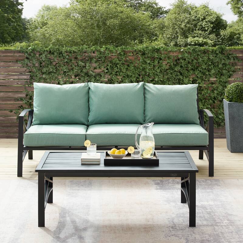 Crosley Kaplan 2Pc Outdoor Sofa Set - 79 W x 65 D x 32 H