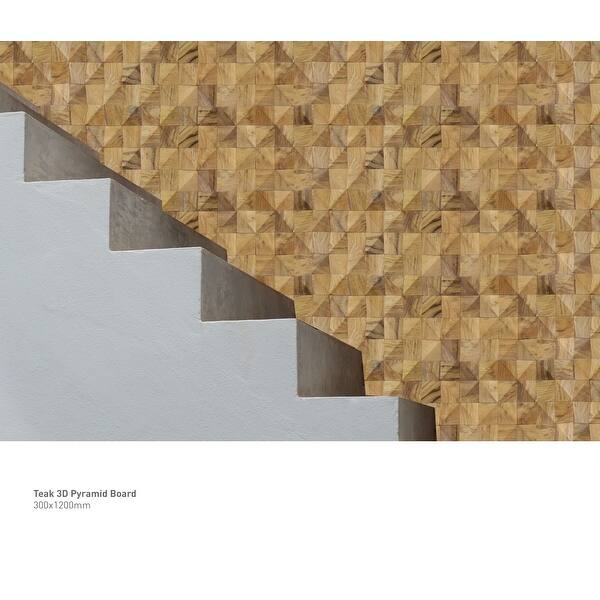 Shop Teak 3d Pyramid Wall Paneling 100 Reclaimed Teak 15 50 Sq