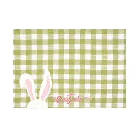 13" x 18" Easter Bunny Ears Embroidered Single Placemat - 13" x 18"