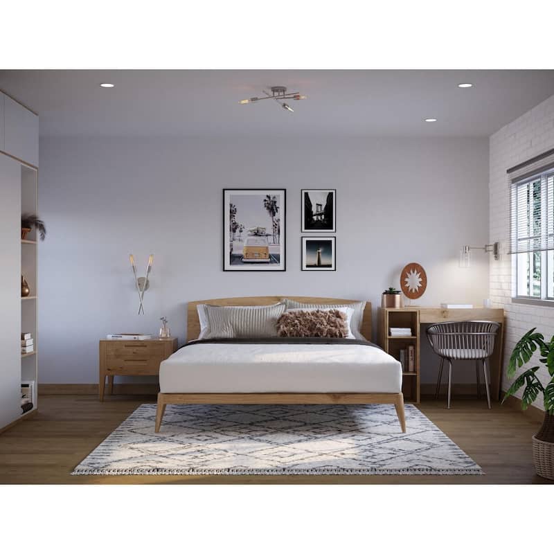 Astra Collection 3-Light 18 in. Brushed Nickel Modern Semi-Flush Mount Light - Medium