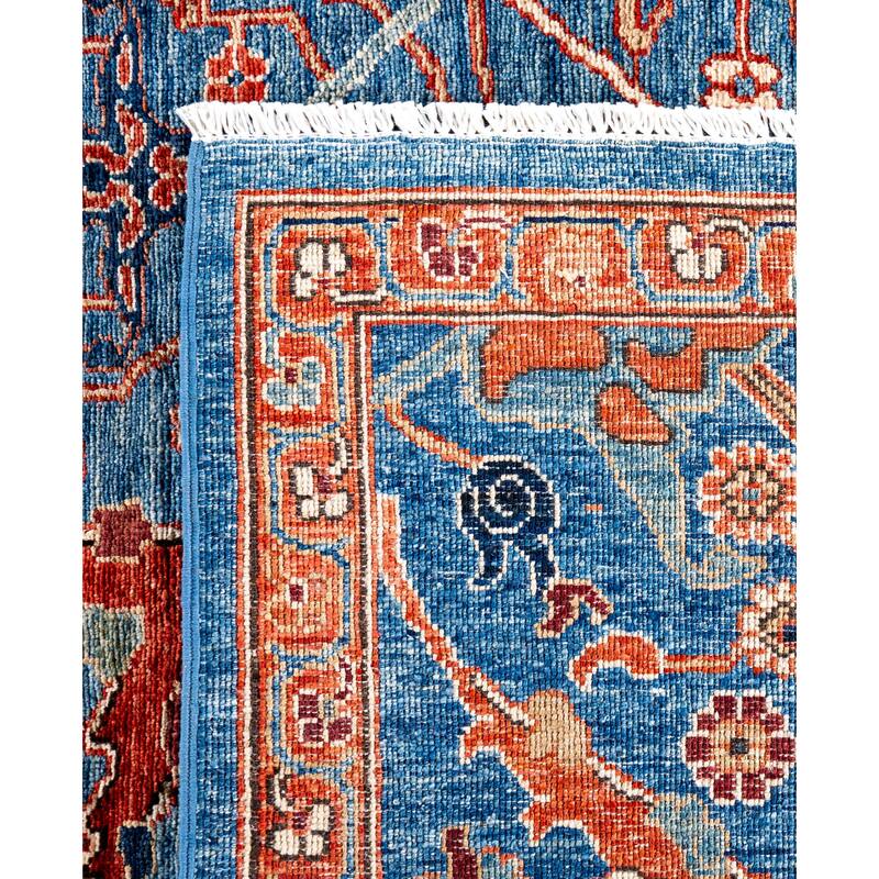 Serapi One-of-a-Kind Hand-Knotted Area Rug - Blue - 8' 0" x 9' 10"
