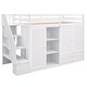 preview thumbnail 7 of 30, Twin Functional Loft Bed with 3 Shelves, 2 Wardrobes and 2 Drawers