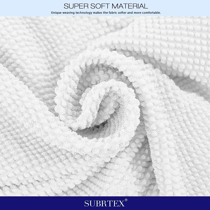 Subrtex 2 PCS Stretch Dining Chair Slipcover Textured Grain Cover