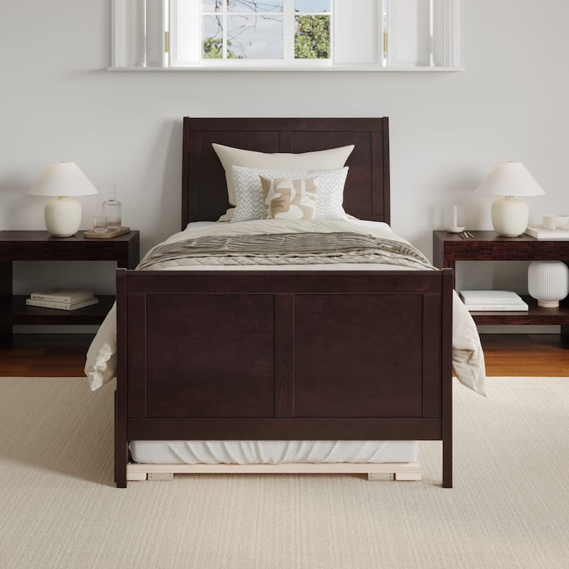 Portland Solid Wood Platform Bed with Matching Footboard and Trundle