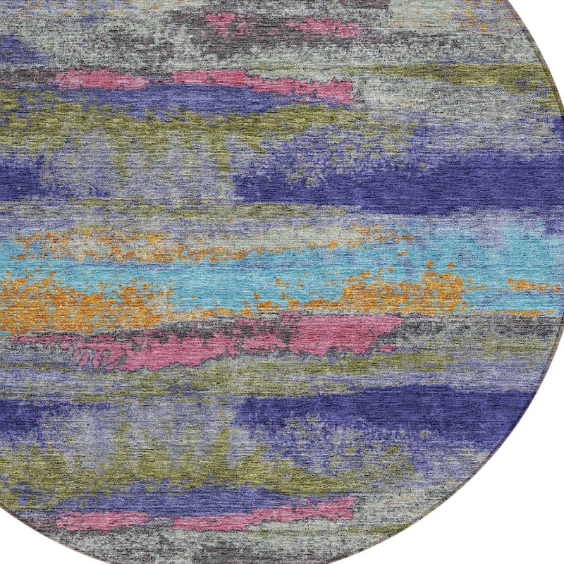 HomeRoots Abstract Transitional Rectangle Outdoor Rug