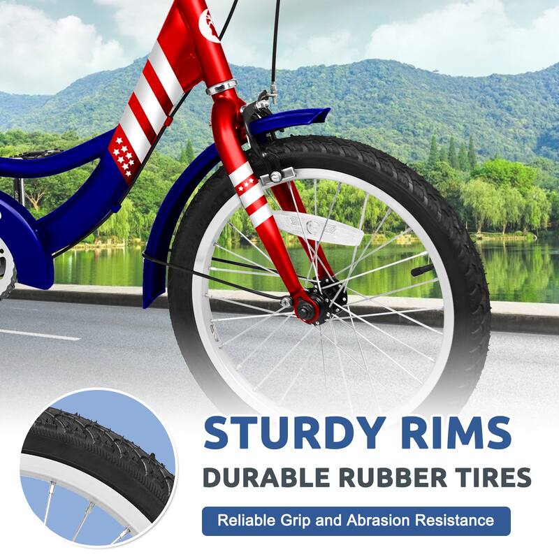 Docred 16" and 24" Tricycle 1-Speed 3 Wheel Trike Bike with Basket