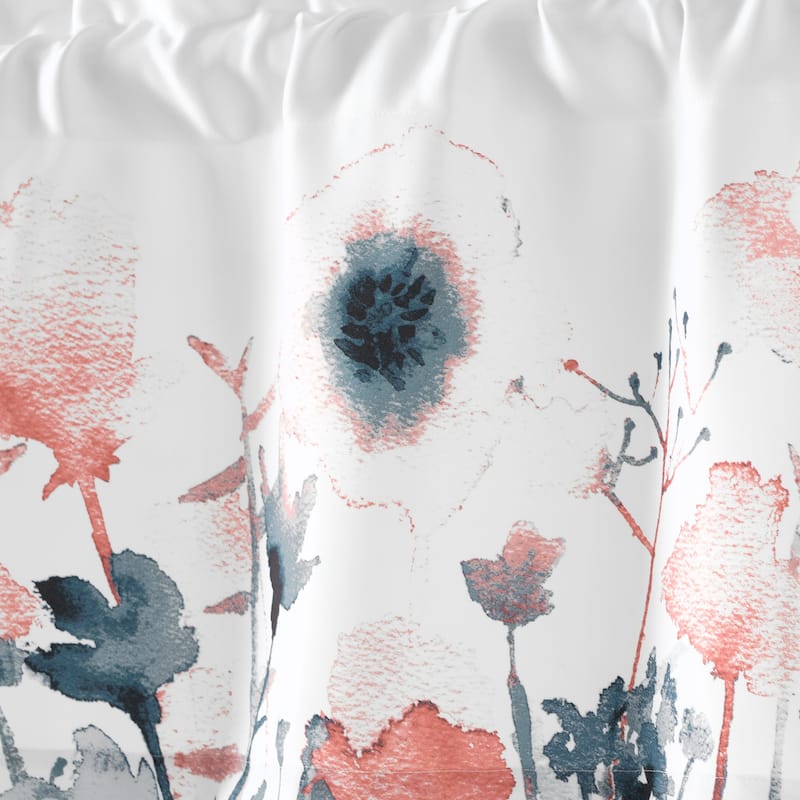 Lush Decor Zuri Flora Light Filtering Window Curtain Valance - 18" x 52"