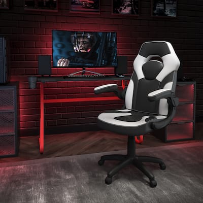 Gaming Desk and Chair Set with Cup Holder and Headphone Hook - Desk Bundle