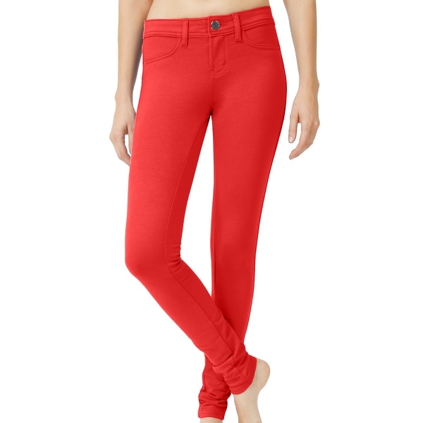 womens red jeggings