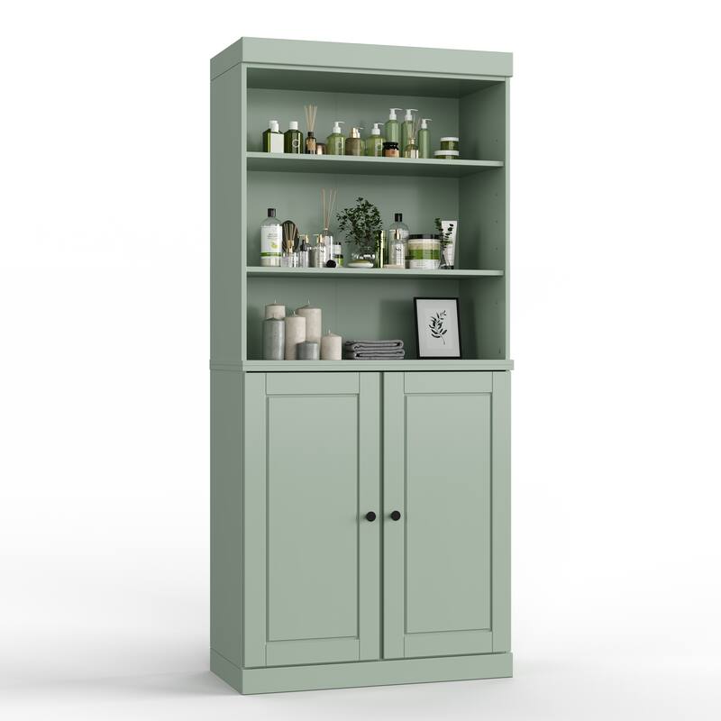 100% Solid Wood 32" Bathroom Cabinet with Optional Doors, 2-Drawers by Palace Imports
