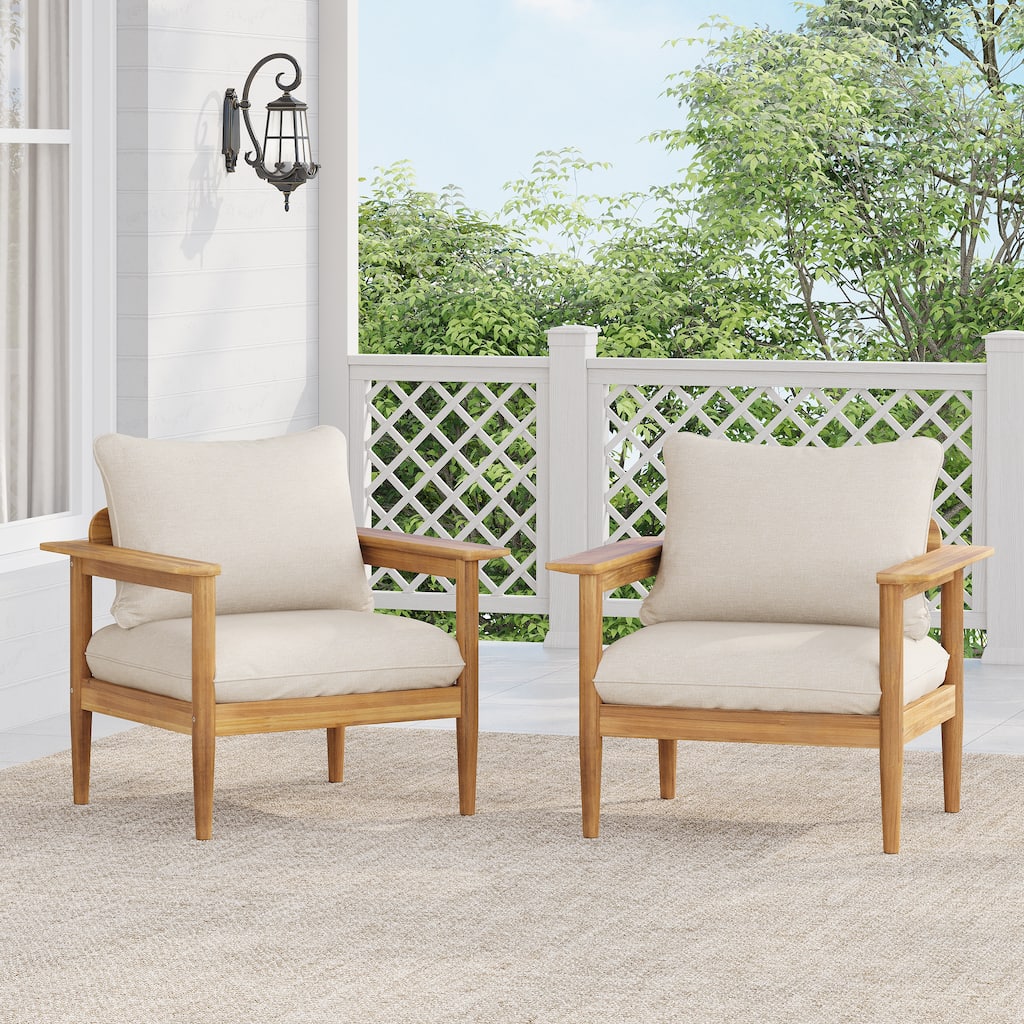 Christopher Knight Home- Quillon Outdoor Acacia Wood Seating Set