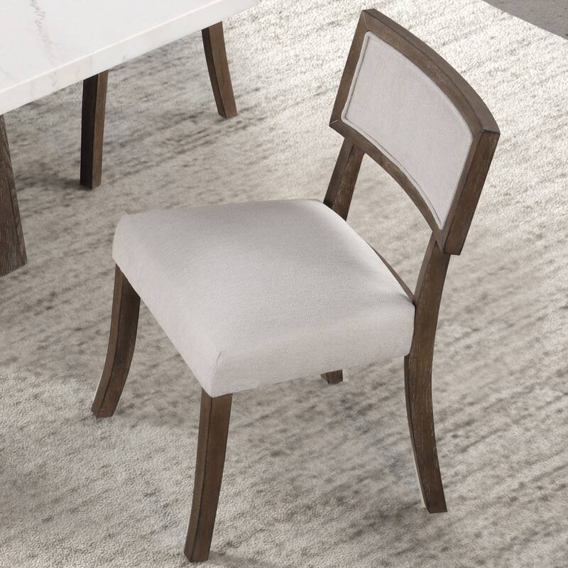 Furniture of America Evangeline Modern Dark Walnut Solid Wood Side Chairs (Set of 2)