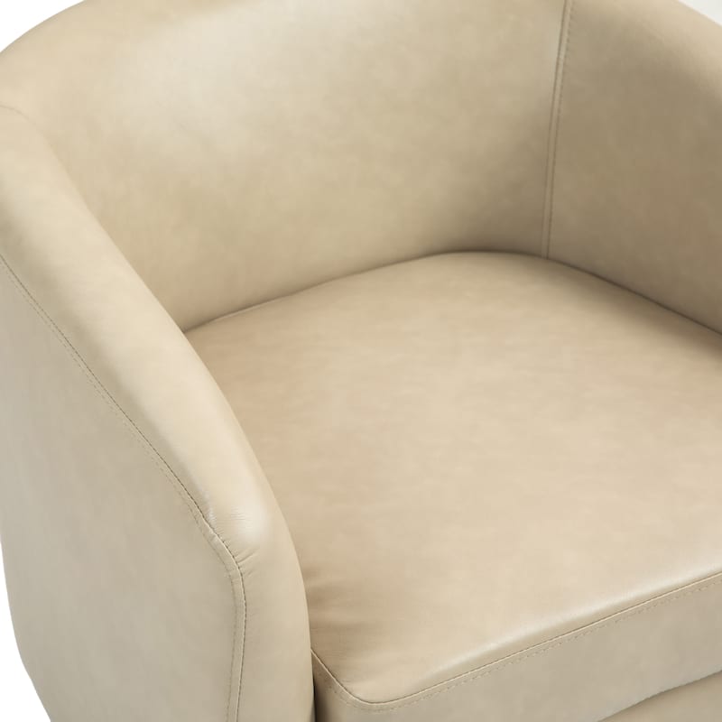 2 Set Round Barrel Chair 360-Degree Swivel Accent Chairs