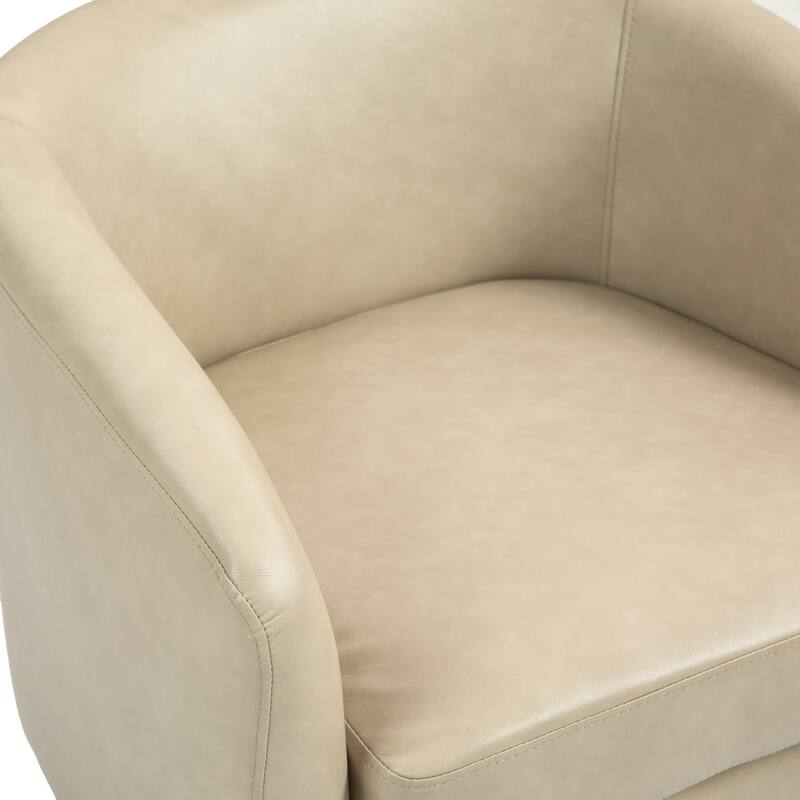 Round Barrel Armchair 360-Degree Swivel Accent Chairs