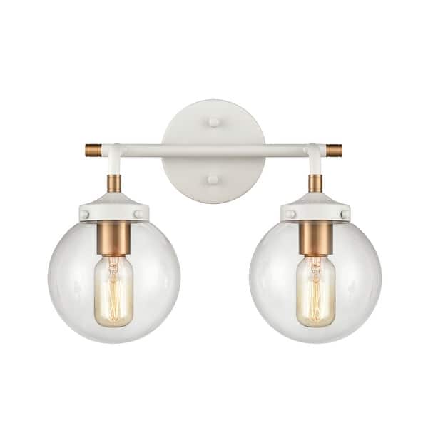 slide 2 of 13, Boudreaux 15'' Wide 2-Light Vanity Light - Matte White