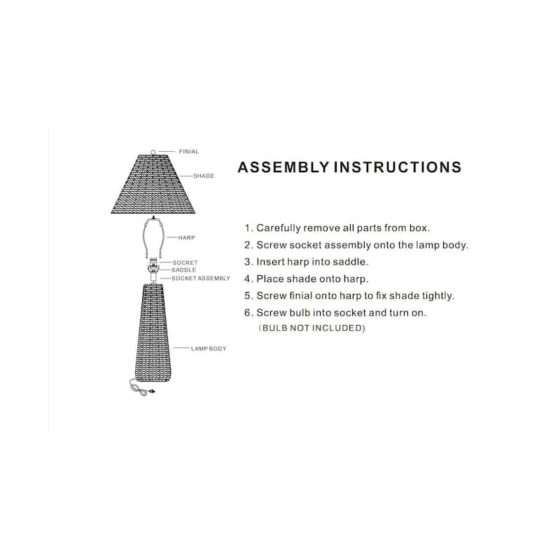 Livabliss Laggan Traditional Accent Table Lamp - 29"H x 15"W x 15"D