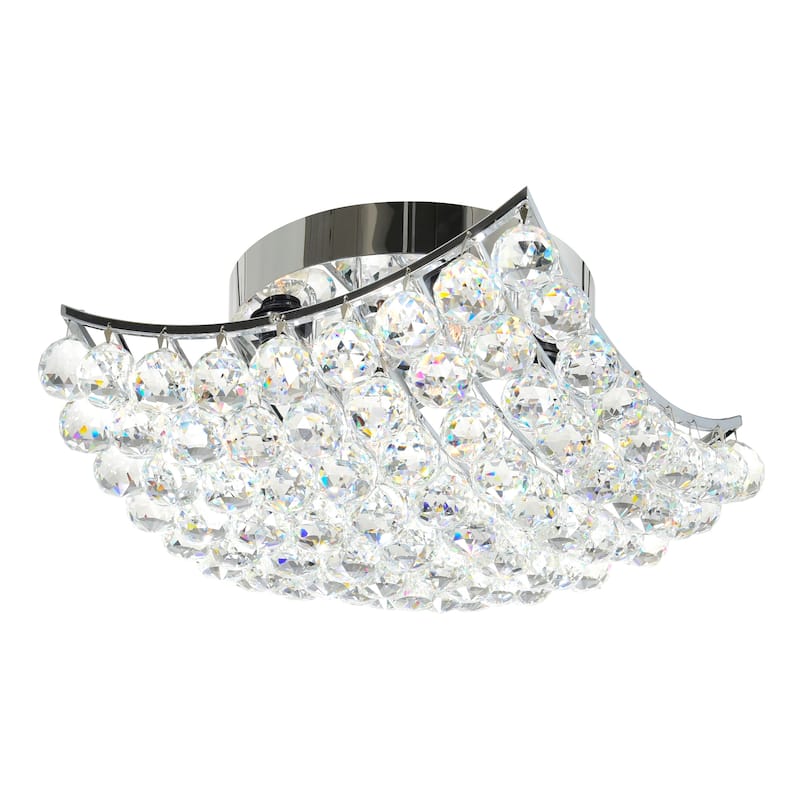 Queen 4 Light Flush Mount With Chrome Finish