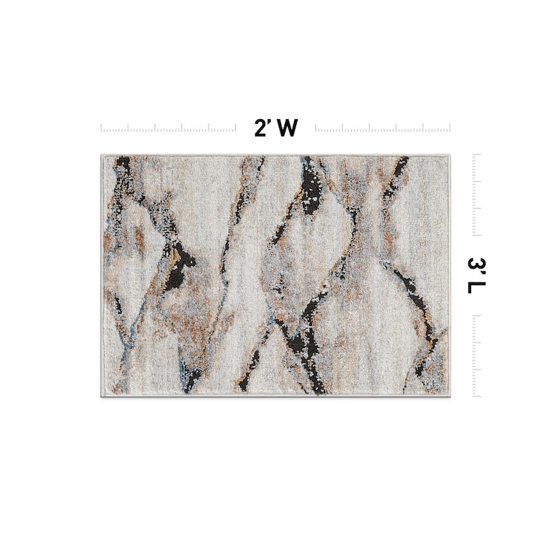 Transitional Horizon Area Rug for Living Room, Bedroom, or Entryway - Family Friendly and Easy to Maintain