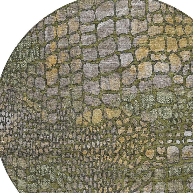 HomeRoots Abstract Transitional Rectangle Outdoor Rug
