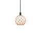 Option Matte Black / White Glass with Brown Rope