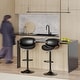 preview thumbnail 79 of 78, Bar Stools Adjustable Height Swivel Faux Leather Armless Barstools