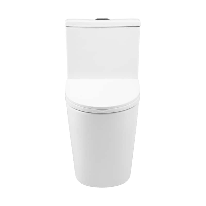 Antibes One Piece Elongated Dual Flush Toilet With 0.95/1.26 Gpf - 27.4" x 16.15" 16.05" - 27.4" x 16.15" 16.05" - White