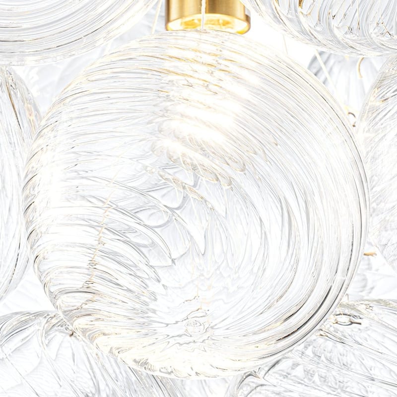 Glam Single-light Dining Room Glass Globe Bubble Chandelier - N/A