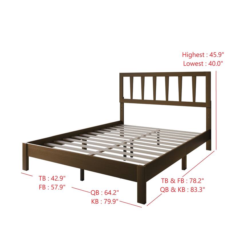 Clayfell Elmira Twin Wood Platform Bed