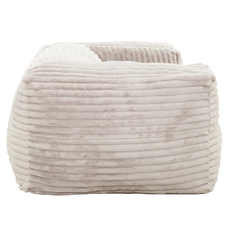Sealy® Redd Taupe Corduroy Foam Bean Bag Sofa