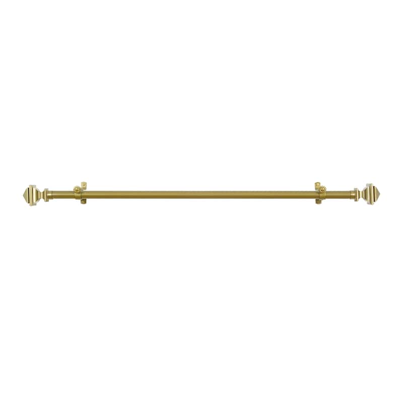 Achim Buono II Antique Gold Metal/Plastic Decorative Bach Rod and Finial