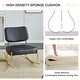 preview thumbnail 35 of 44, Roomfitters Teddy Suede Rocking Chair with Gold Legs, Cushioned Modern Accent Chair for Living Room or Office