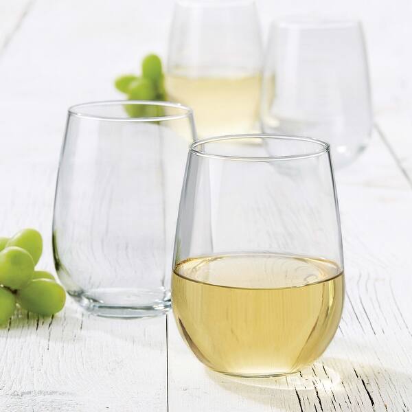 Stemless White Wine x 2 13oz, Clear | Wine | LSA Drinkware