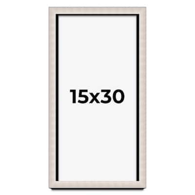 15x30 Shadow Box Frame Silver Real Wood Contemporary Shadowbox Display Frame UV Acrylic Front Acid Free Backing and Hardware