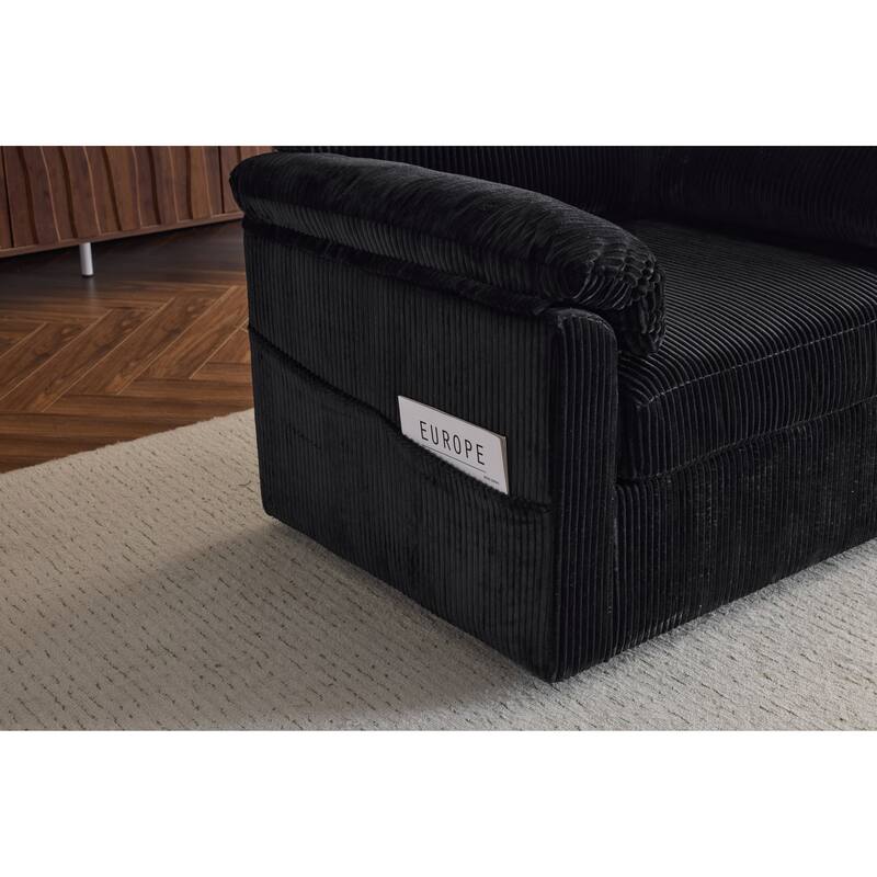 33 Inch Oversized Swivel Chenille Lounge Chair - Comfortable Rotatable Single Sofa Chair for Small Spaces