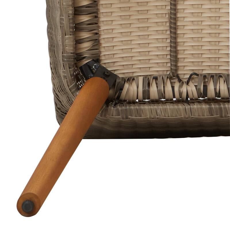 vidaXL Patio Chairs 2 Pcs Patio Wicker Dining Chair with Cushions Poly Rattan - 21.7 x 24.6 x 32.3