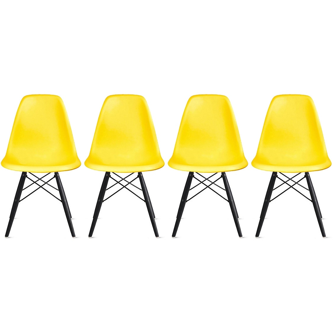 4 x Retro Eiffel  style Dining/Kitchen/Office  leather Chair  Designer  .0 