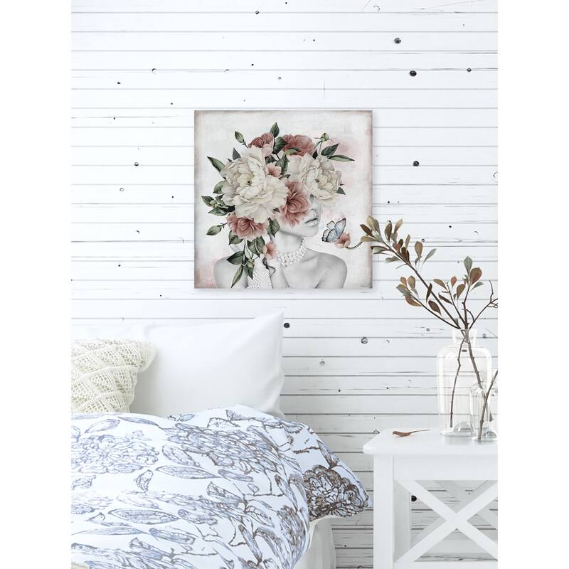 'Pretty Angela' Painting Print on Wrapped Canvas