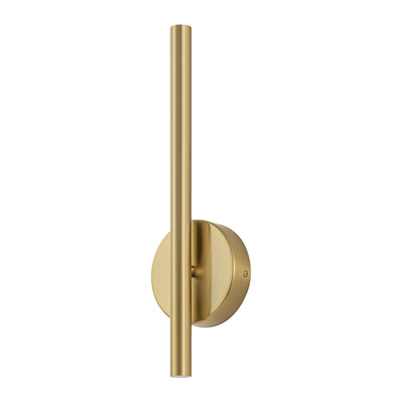 15.7 in. Modern Gold/Black Linear Bathroom Vanity Light Dimmable Integrated LED Wall Light