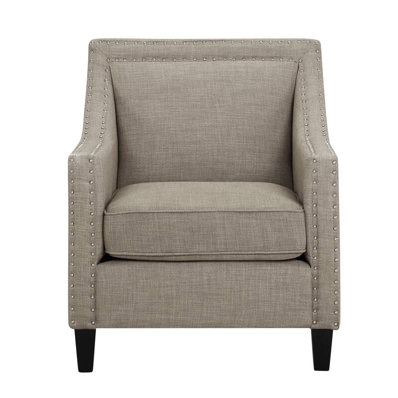 Erica Accent Armchair with Chrome Nailhead Trim