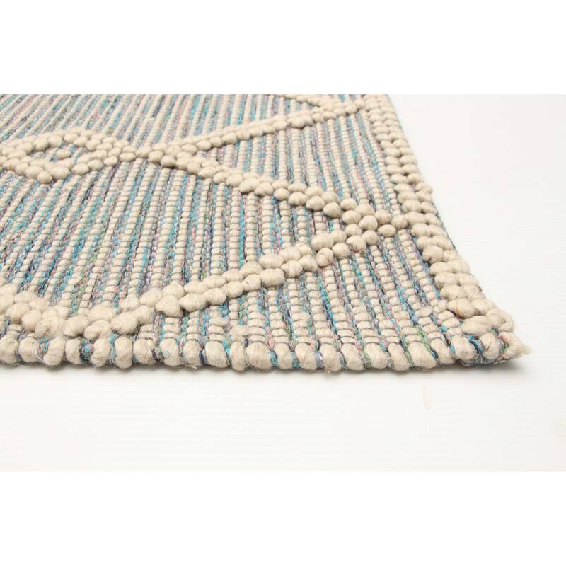 ECARPETGALLERY Braid weave Sienna Cream Wool Rug - 4'11 x 7'11