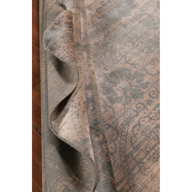 Abstract Modern Area Rug Handmade Contemporary Wool Carpet - 9'0" X 11'9"