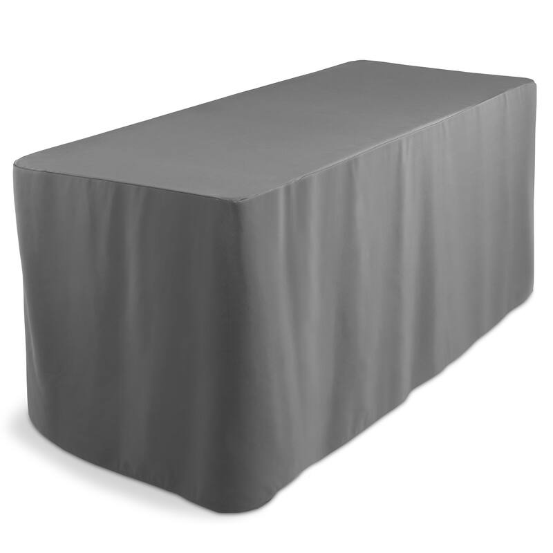 6ft Fitted Tablecloth with Open Back Trade Show Table Cover - 6 ft