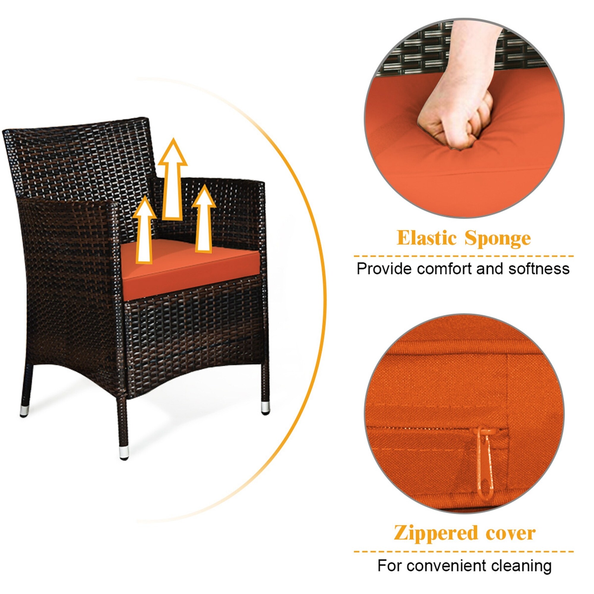 Costway 8 sales piece rattan