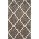 preview thumbnail 103 of 145, SAFAVIEH Hudson Shag Ariola Trellis 2-inch Thick Rug 3' x 5' - Grey/Ivory