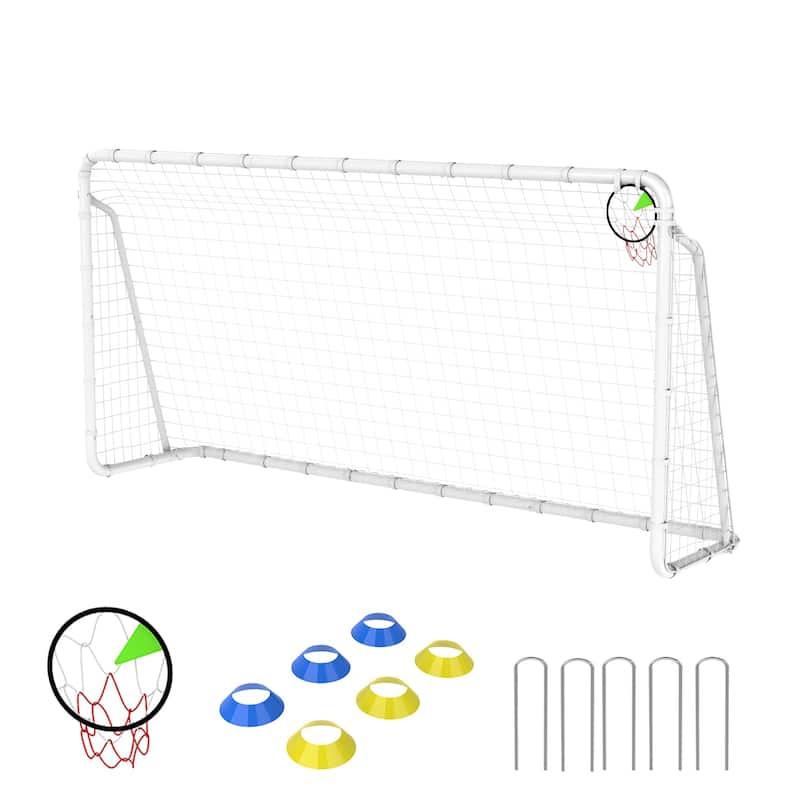 6 X 12FT Soccer Goal for Backyard Kids Portable Soccer Net with High-Strength Nets