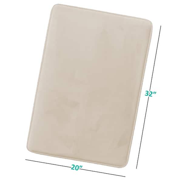 dimension image slide 6 of 58, Clara Clark Ultra Soft Plush Bathroom Rug - Non-Slip, Velvet, Memory Foam Bath Mat - Set of 2