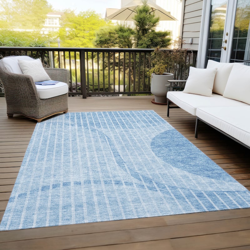 Machine Washable Indoor/ Outdoor Chantille Contemporary Rug