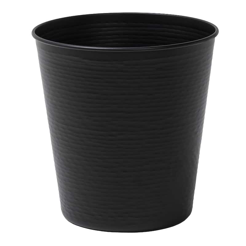 happimess Remi Modern Classic Textured Steel 2-Gallon Wastebasket - Matte Black - Single