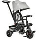 preview thumbnail 1 of 13, 14-in-1 Kids Tricycle with Adjustable Parent Handle, Safety Bar, Storage Baskets, and Removable Canopy for Ages 1-5 Grey